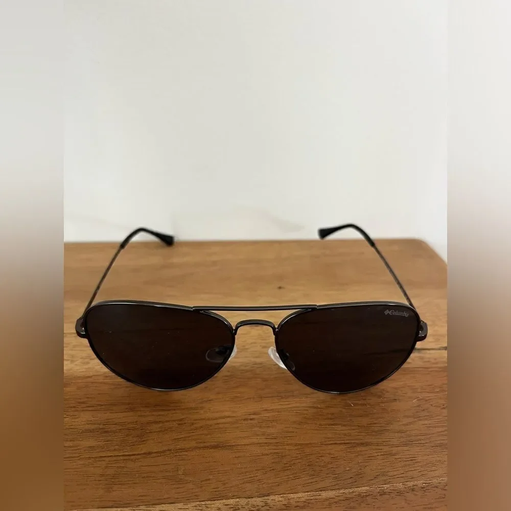 COLUMBIA Stylish Black Aviator Sunglasses 😎 Like New!